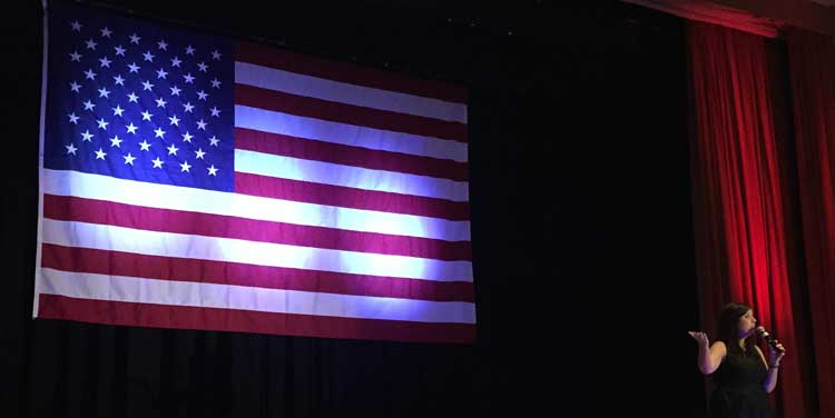 Patriotic uplighting