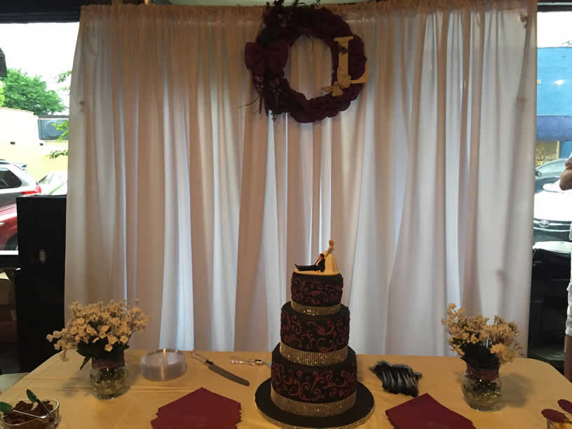 Backdrop with Cake