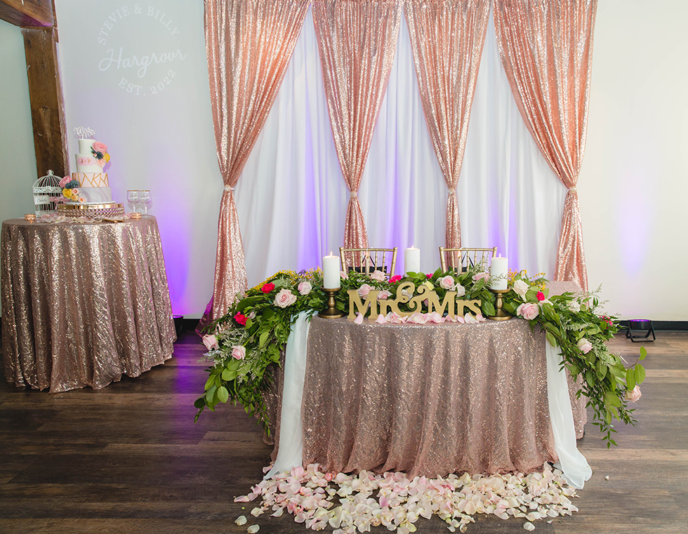 Wedding Backdrop for Sweetheart Table
