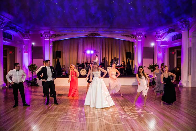 Starry night lighting dance floor