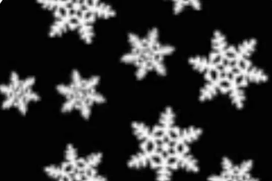 Multiple snowflakes design from the monogram catalog, white on black